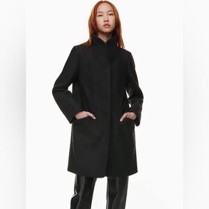 🖤❄️ Wilfred Aritzia Black Cocoon Wool Cashmere Blend Italian Yarn Lined Coat XS